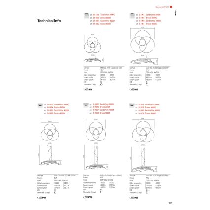 Redo 01-1801 - LED loftlampe dæmpbar ALIEN LED/60W/230V 3000K diameter 70 cm hvid