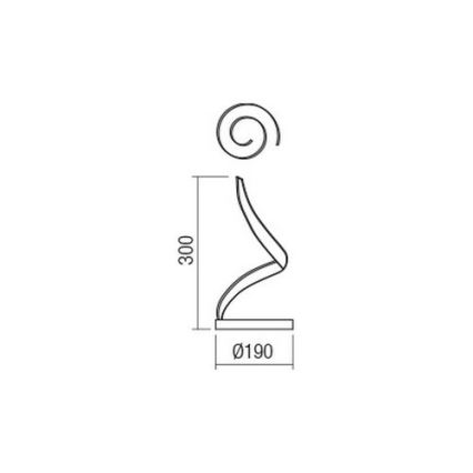 Redo 01-1815 - LED bordlampe TORSION LED/11W/230V 3000K hvid
