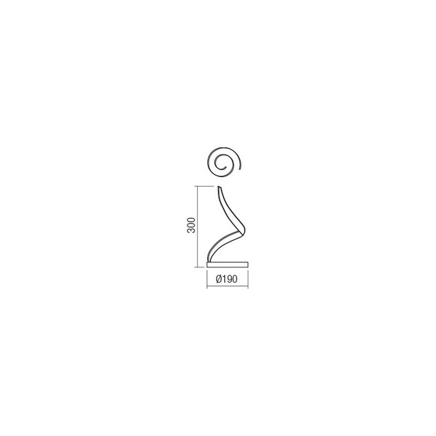 Redo 01-1815 - LED bordlampe TORSION LED/11W/230V 3000K hvid