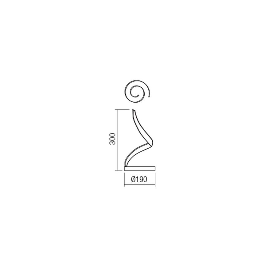 Redo 01-1816 - LED-bordlampe TORSION LED/11W/230V 3000K bronze