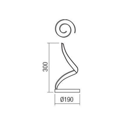 Redo 01-1816 - LED-bordlampe TORSION LED/11W/230V, bronze