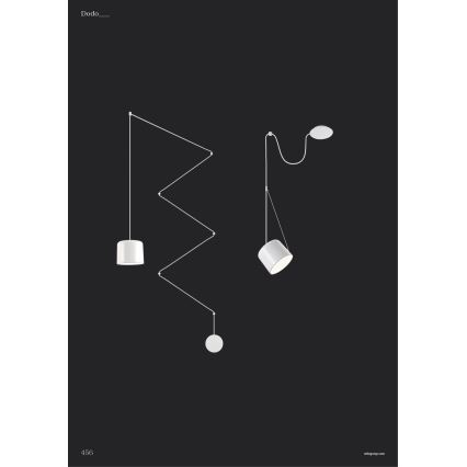 Redo 01-1823 - Pendel DODO 1xE27/15W/230V edderkop hvid