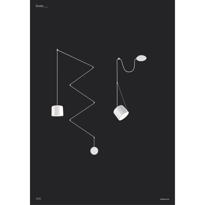 Redo 01-1823 - Pendel DODO 1xE27/15W/230V edderkop hvid