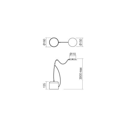 Redo 01-1823 - Pendel DODO 1xE27/15W/230V edderkop hvid