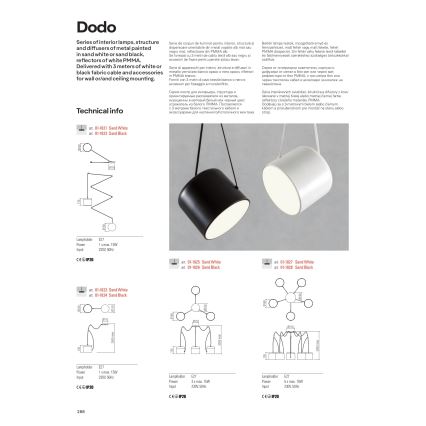 Redo 01-1826 - Pendel DODO 3xE27/15W/230V edderkop