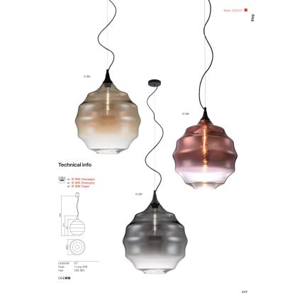 Redo 01-1844 - Pendel SLAG 1xE27/42W/230V diameter 40 cm beige