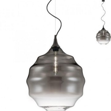 Redo 01-1845 - Pendel SLAG 1xE27/42W/230V diameter 40 cm grå