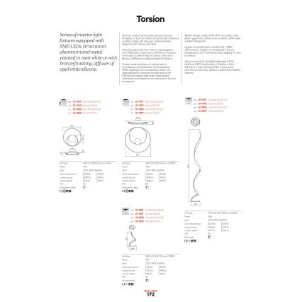 Redo 01-1887 - LED-dæmpbar loftlampe TORSION LED/29W/230V Ø 55 cm bronze