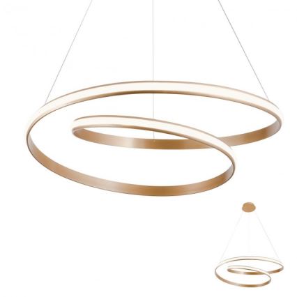 Redo 01-1891 - Dæmpbar LED-lysekrone på wire TORSION LED/35W/230V 4000K Ø 75 cm bronzefarvet