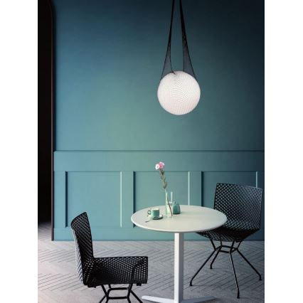 Redo 01-1972 - LED-pendel på stålwire ALLURIA 1xE27/5W/230V Ø 25 cm