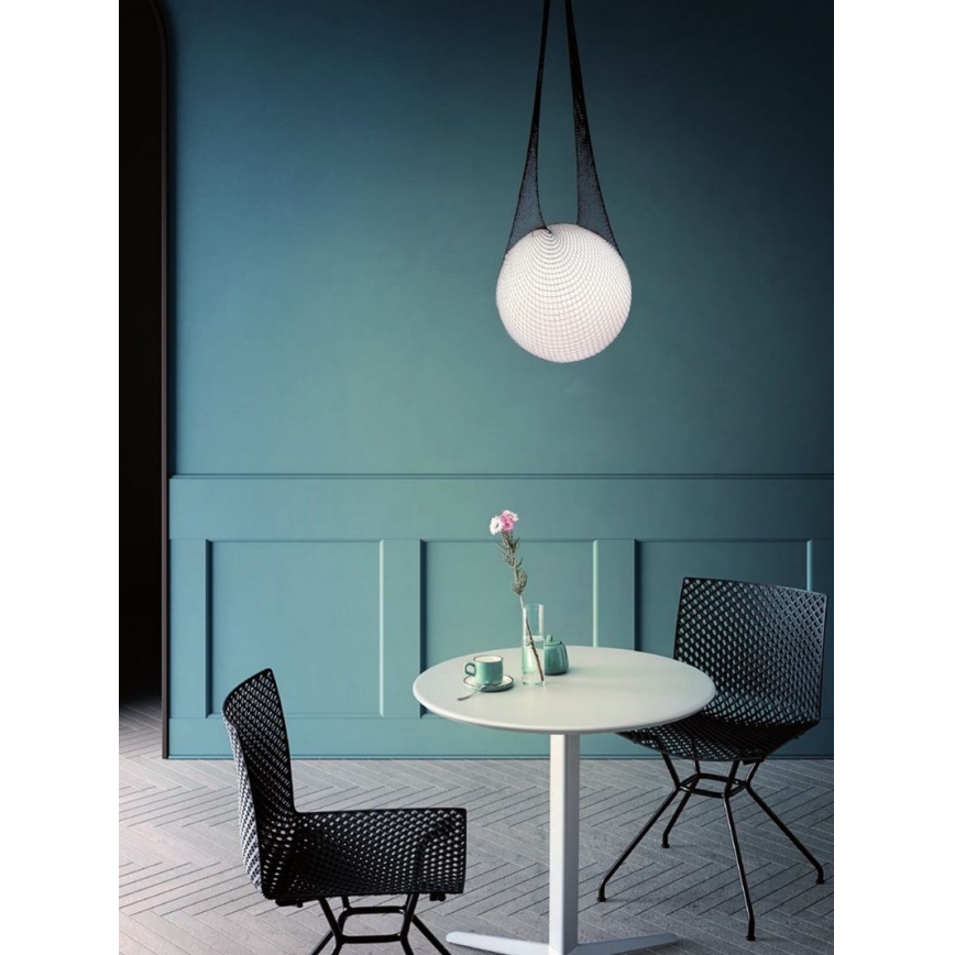 Redo 01-1972 - LED-pendel på stålwire ALLURIA 1xE27/5W/230V Ø 25 cm