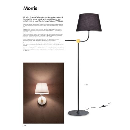 Redo 01-1980 - Bordlampe MORRIS 1xE27/42W/230V hvid