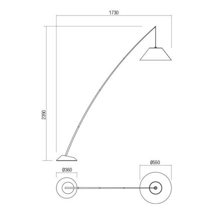 Redo 01-1988 - Gulvlampe FISHER 1xE27/42W/230V hvid