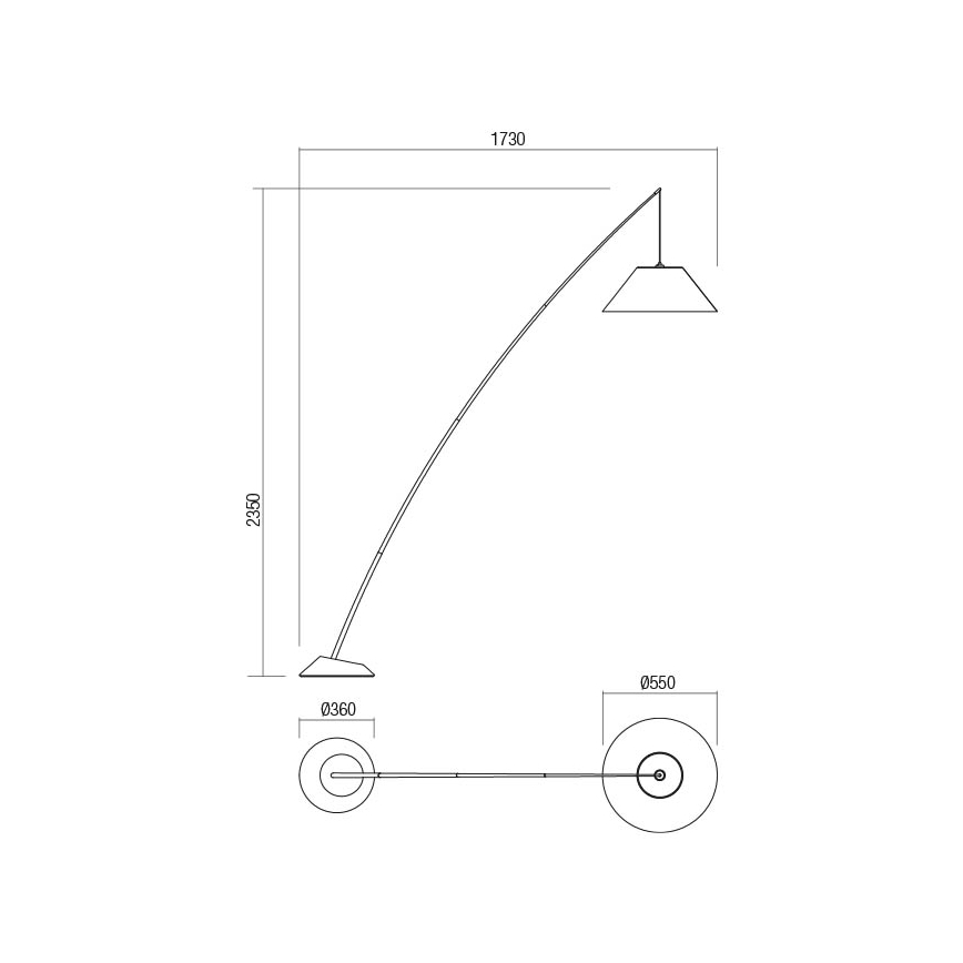 Redo 01-1988 - Gulvlampe FISHER 1xE27/42W/230V hvid