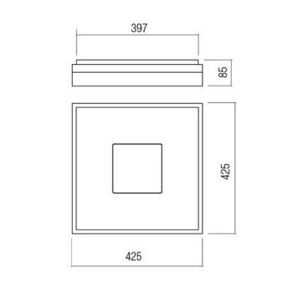 Redo 01-1998 - Dæmpbar LED-loftlampe MAYA LED/42W/230V 42,5x42,5 cm guld