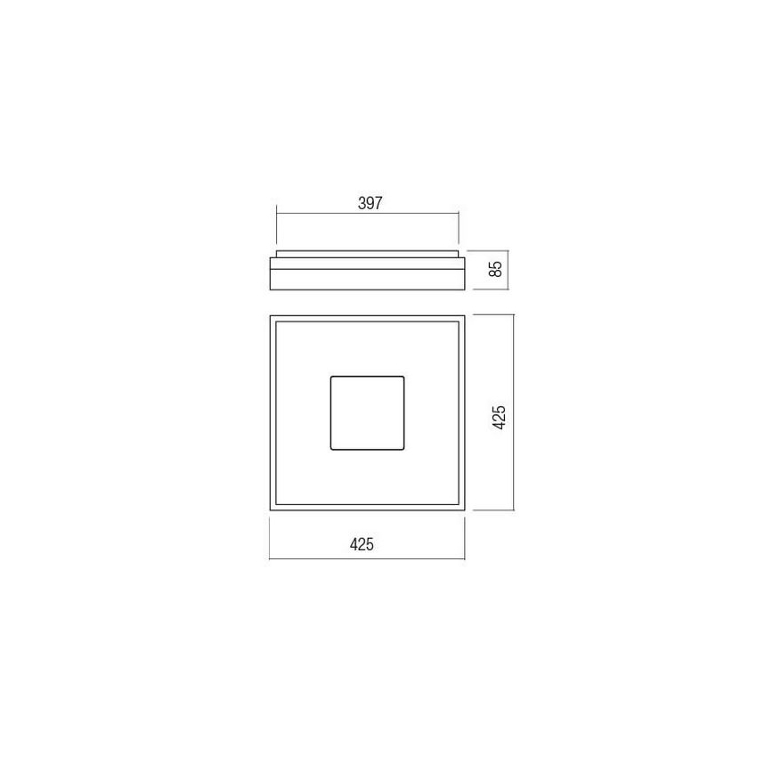 Redo 01-1998 - Dæmpbar LED-loftlampe MAYA LED/42W/230V 42,5x42,5 cm guld