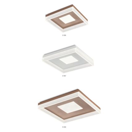 Redo 01-2000 - Dæmpbar LED-loftlampe MAYA LED/55W/230V 51x51 cm guld