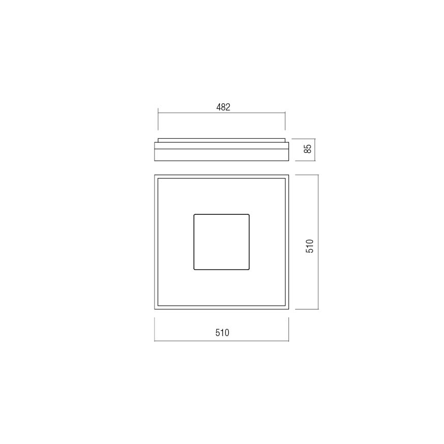 Redo 01-2000 - Dæmpbar LED-loftlampe MAYA LED/55W/230V 51x51 cm guld