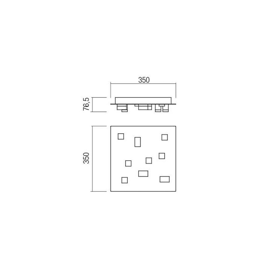 Redo 01-2014 - LED loftlampe PIXEL LED/27W/230V 3000K 35x35 cm hvid