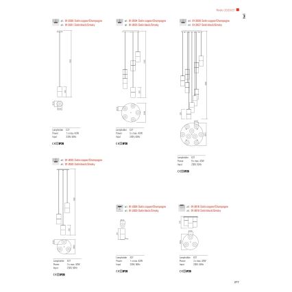 Redo 01-2027 - Pendel IWI 9xE27/42W/230V sort