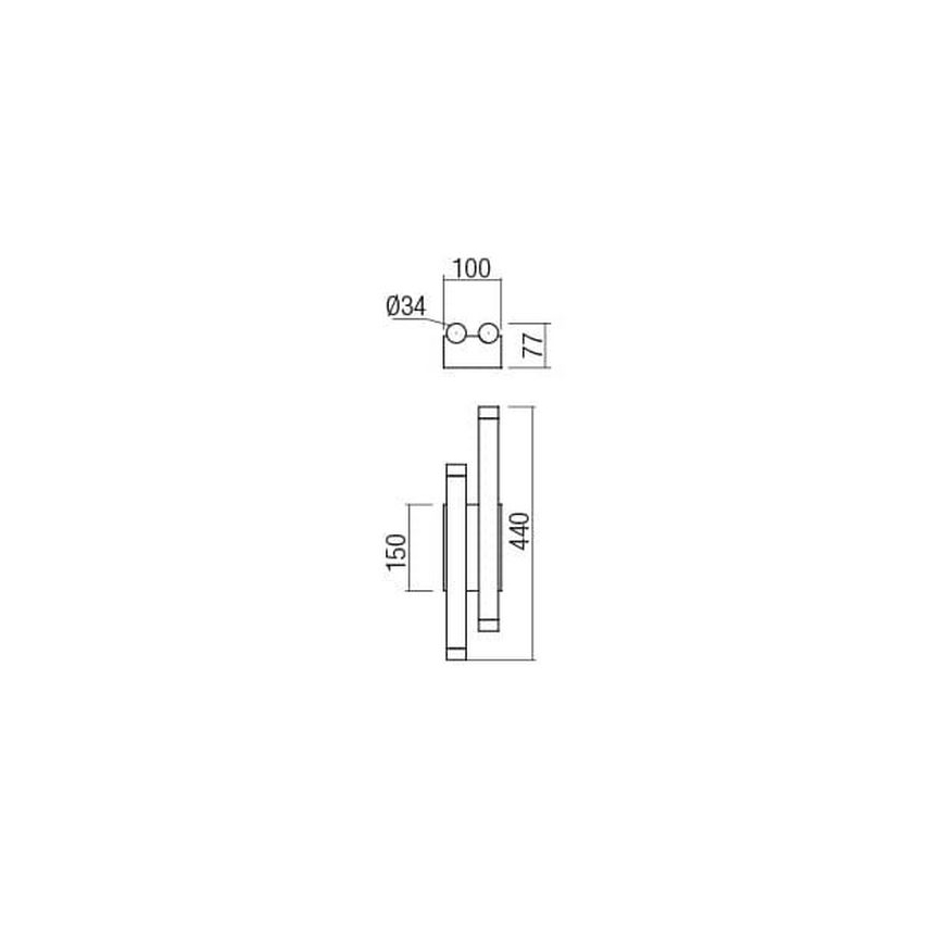 Redo 01-2033 - LED væglampe MADISON 4xLED/4W/230V guldfarvet