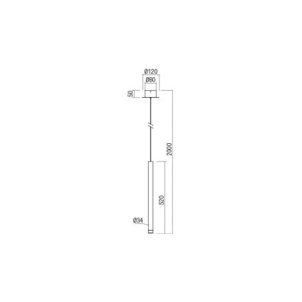 Redo 01-2043 - LED pendel MADISON LED/4W/230V guldfarvet