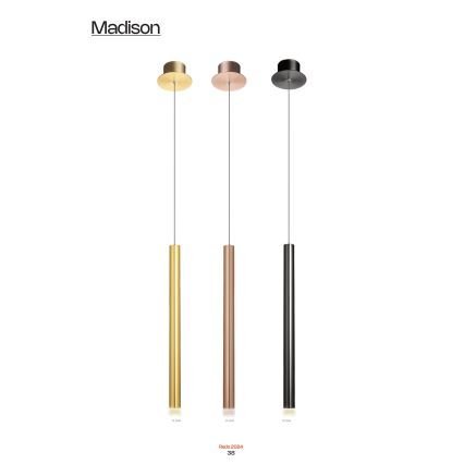 Redo 01-2045 - LED pendel MADISON LED/4W/230V sort