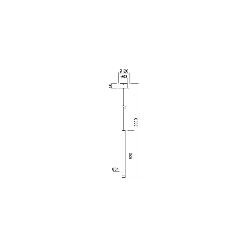 Redo 01-2045 - LED pendel MADISON LED/4W/230V sort