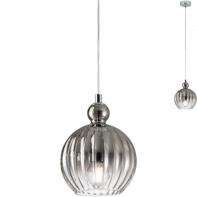 Redo 01-2063 - Pendel PLUMEN 1x/E14/40W/230V diameter 15 cm grå