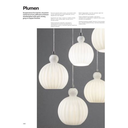 Redo 01-2064 - Pendel på kabel PLUMEN 1xE14/42W/230V Ø 15 cm kobber