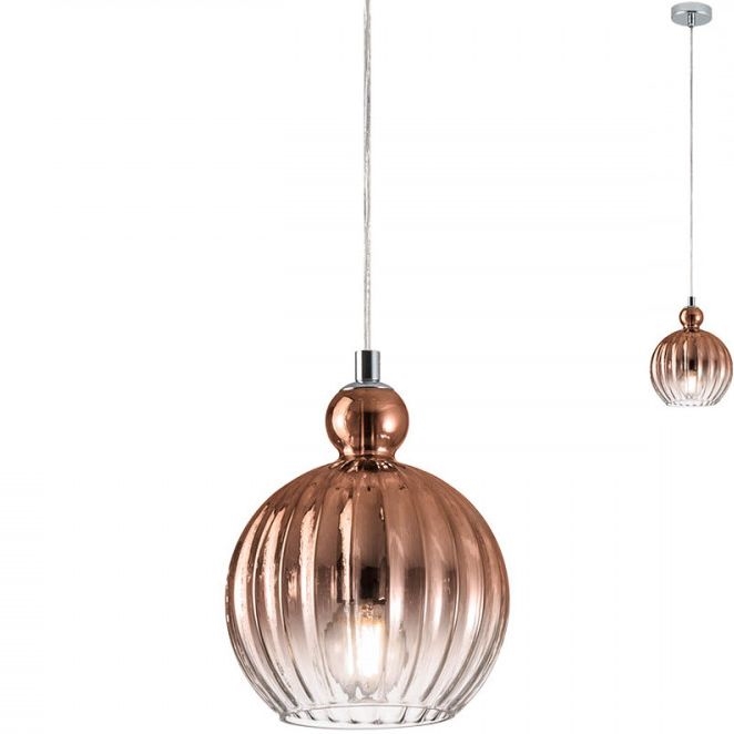 Redo 01-2064 - Pendel PLUMEN 1xE14/40W/230V diameter 15 cm kobber
