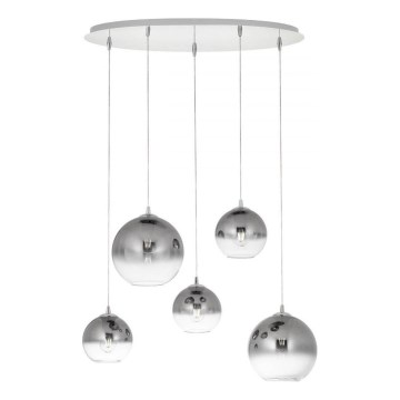 Redo 01-2079 - Pendel BOWL 5xE27/42W/230V røget