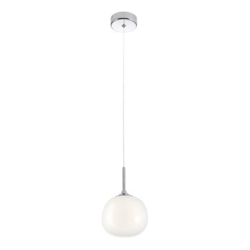 Redo 01-2081 - Pendel med wire KIWI 1xG9/40W/230V Ø 12 cm, blank krom/hvid