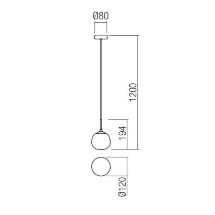 Redo 01-2081 - Pendel med wire KIWI 1xG9/40W/230V Ø 12 cm, blank krom/hvid