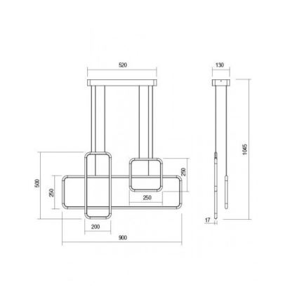 Redo 01-2100 - Dæmpbar LED-pendel på wire THAI LED/86W/230V, sort