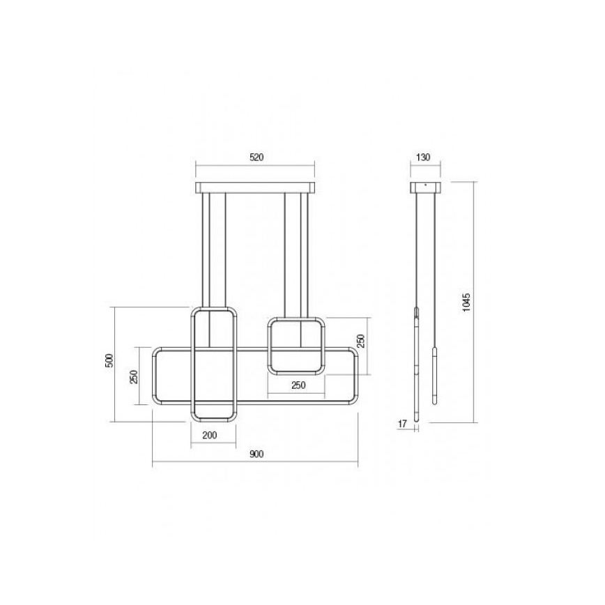 Redo 01-2100 - Dæmpbar LED-pendel på wire THAI LED/86W/230V, sort