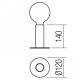 Redo 01-2131 - Bordlampe m. touch-funktion RIVET 1xE27/42W/230V kobber