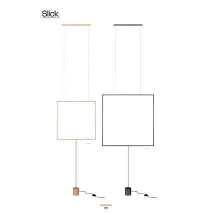 Redo 01-2134 - LED gulvlampe SLICK LED/28W/230V sort