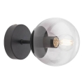 Redo 01-2175 - Væglampe SEMIA 1xE14/28W/230V sort/røgfarvet