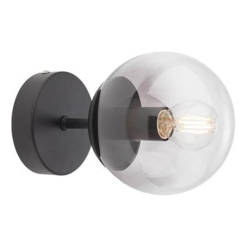 Redo 01-2175 - Væglampe SEMIA 1xE14/28W/230V sort/røgfarvet