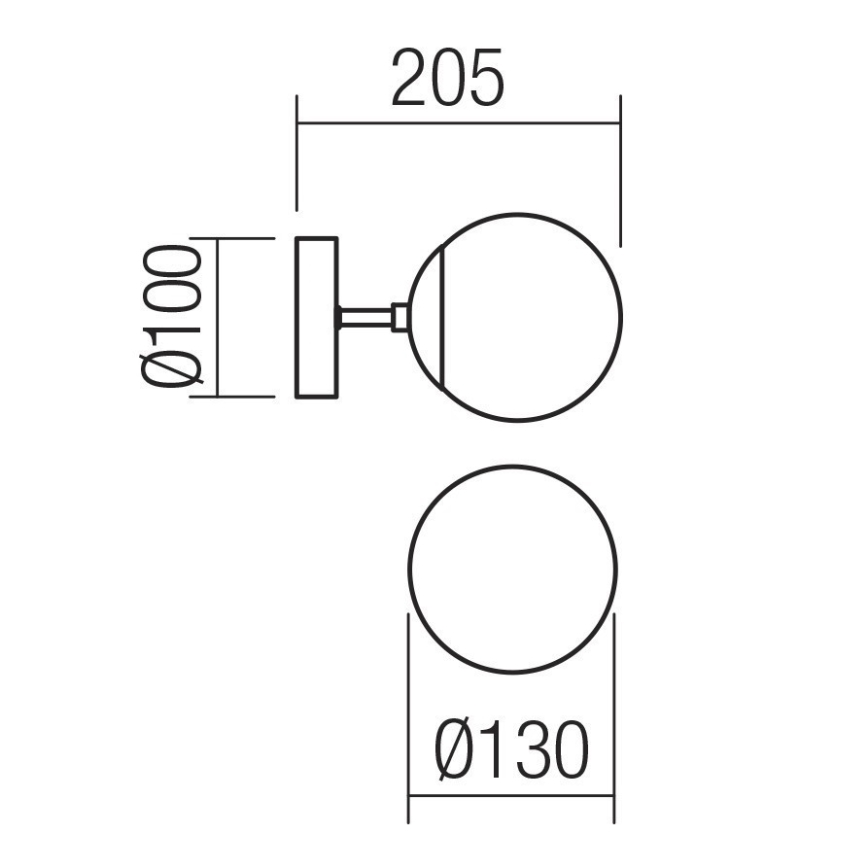 Redo 01-2175 - Væglampe SEMIA 1xE14/28W/230V sort/røgfarvet
