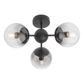 Redo 01-2176 - Loftlampe på stang SEMIA 3xE14/28W/230V sort/røgfarvet