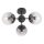 Redo 01-2176 - Loftlampe på stang SEMIA 3xE14/28W/230V sort/røgfarvet