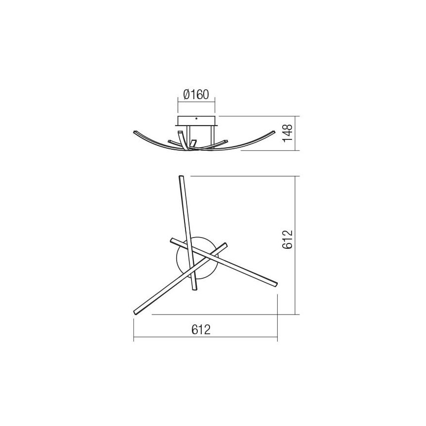 Redo 01-2184 - LED loftlampe SPATHA 3xLED/6W/230V 3000K hvid