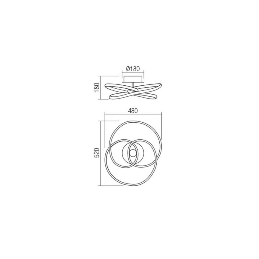 Redo 01-2189 - LED loftlampe dæmpbar SINTRA LED/40W/230V