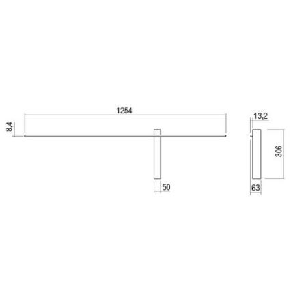 Redo 01-2200 - LED væglampe TANGENT LED/14W/230V hvid