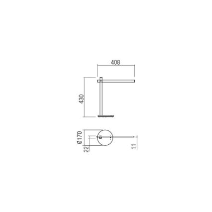 Redo 01-2212 - LED bordlampe m. touch-funktion dæmpbar OMEO LED/5,5W/230V 3000/4500/6500K hvid