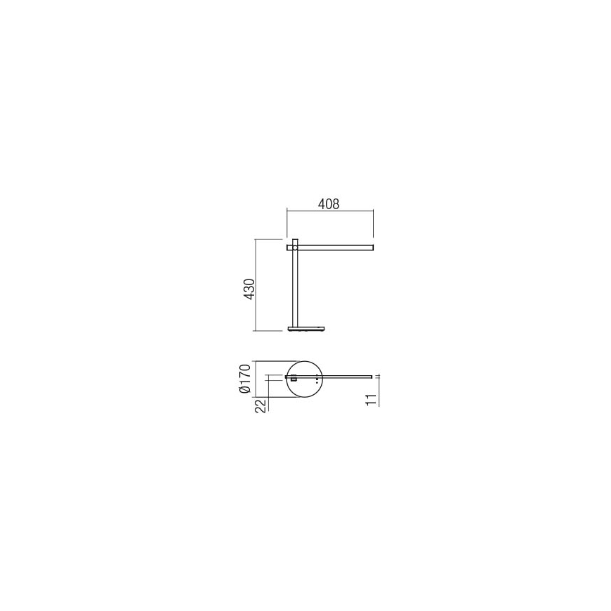 Redo 01-2213 - LED bordlampe m. touch-funktion dæmpbar OMEO LED/5,5W/230V 3000/4500/6500K sort