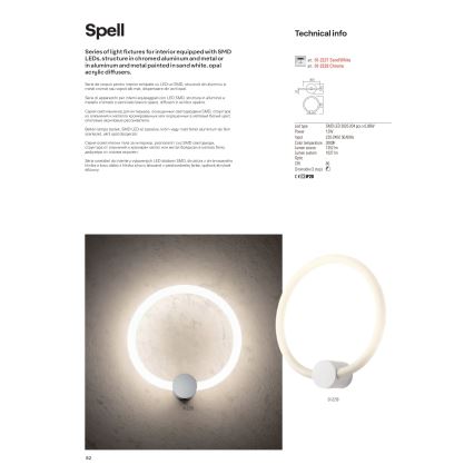 Redo 01-2226 - LED loftlampe dæmpbar SPELL LED/54W/230V 3000K krom