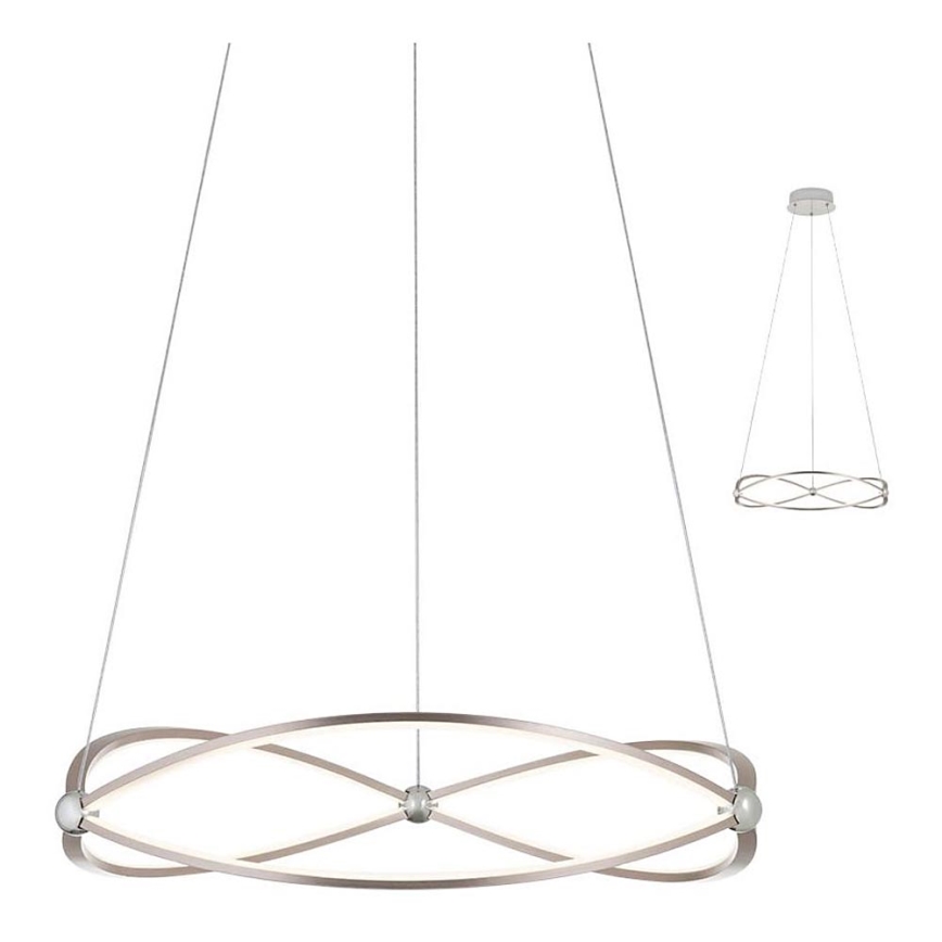Redo 01-2251 - LED pendel dæmpbar QUARK LED/43W/230V 3000K diameter 60 cm mat krom